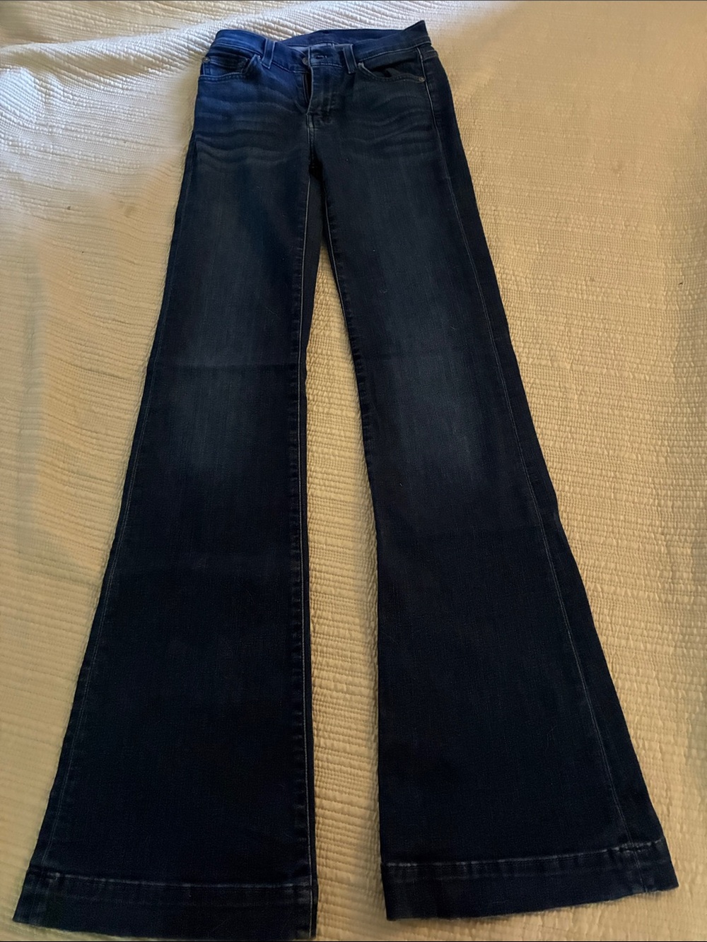 7 For All Mankind Dark Blue Flared Jeans
